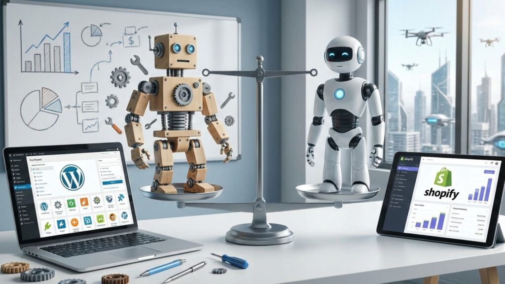 wordpress vs. shopify which is better for small business in 2026?